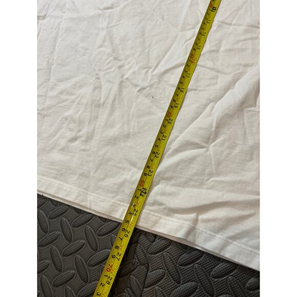 Golden Goose‎ Golden Tee with blue flower print White Shirt Womens Size Large - Picture 10 of 10